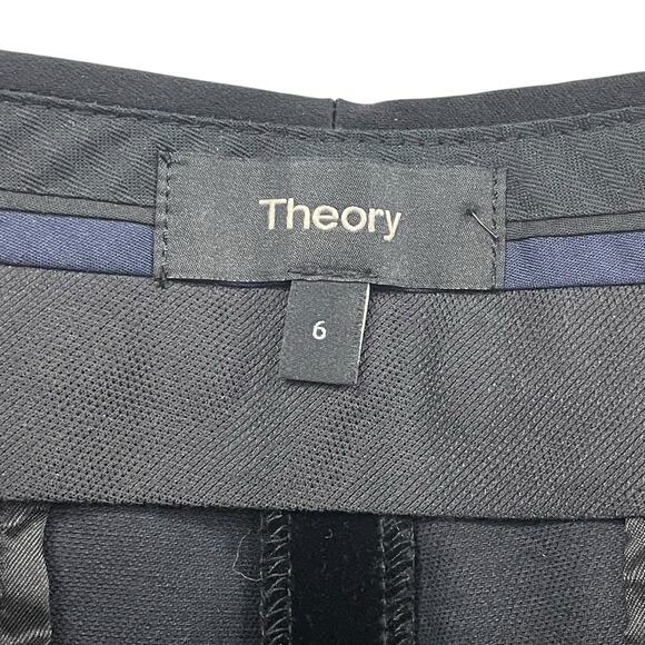 Theory Black Velour Ankle Length Dress Pants Womens 6 - Picture 5 of 8